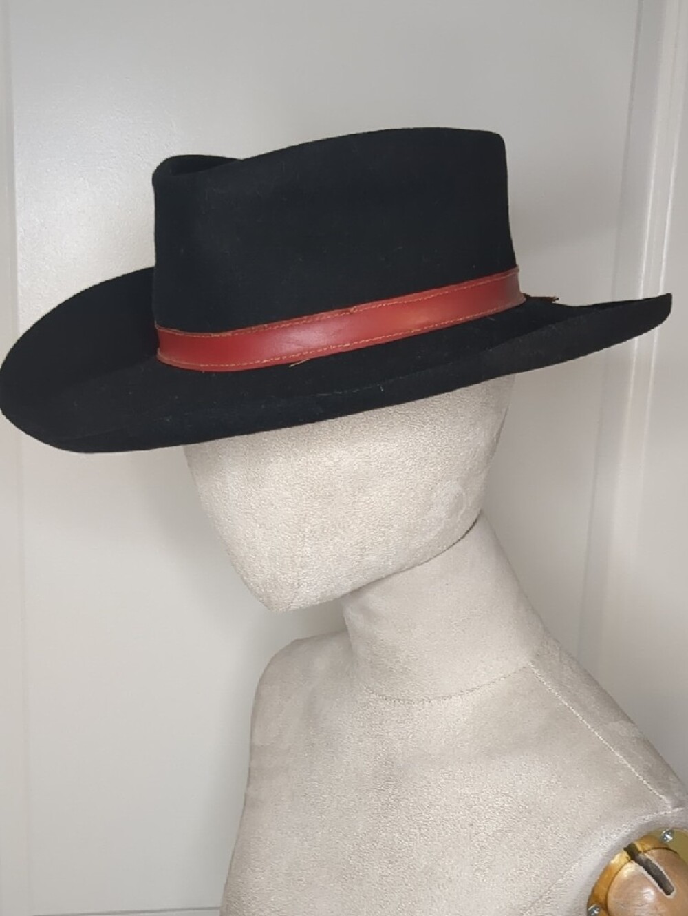 Vintage 40s Black Stetson Fifth Ave Felt Hat Fedora Bullocks Los Angeles